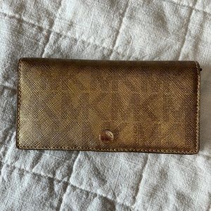Michael Kors gold wallet